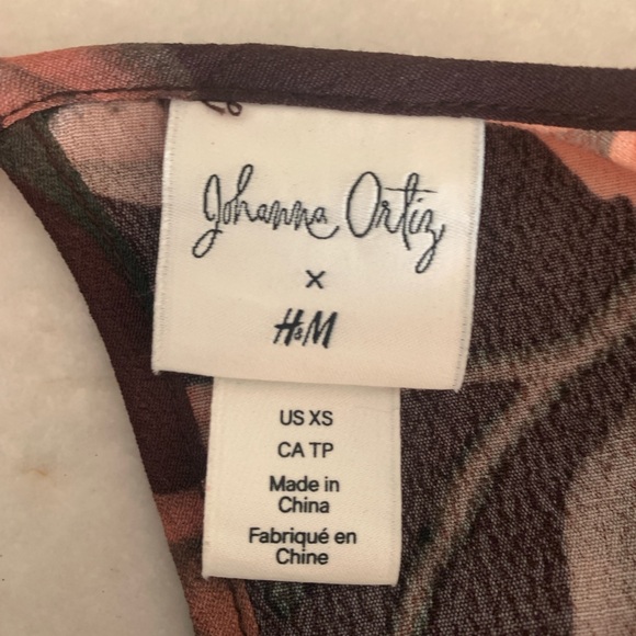 Johanna Ortiz x H&M Floral Maxi Dress with Ruffled Statement Sleeves Brown XS - Picture 6 of 14